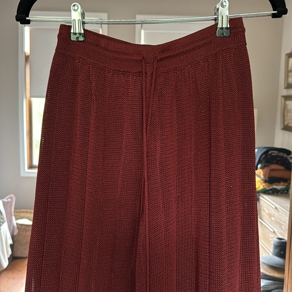 Calle de Mar / High waisted crochet-knit wide leg pants / small - Picture 2 of 8